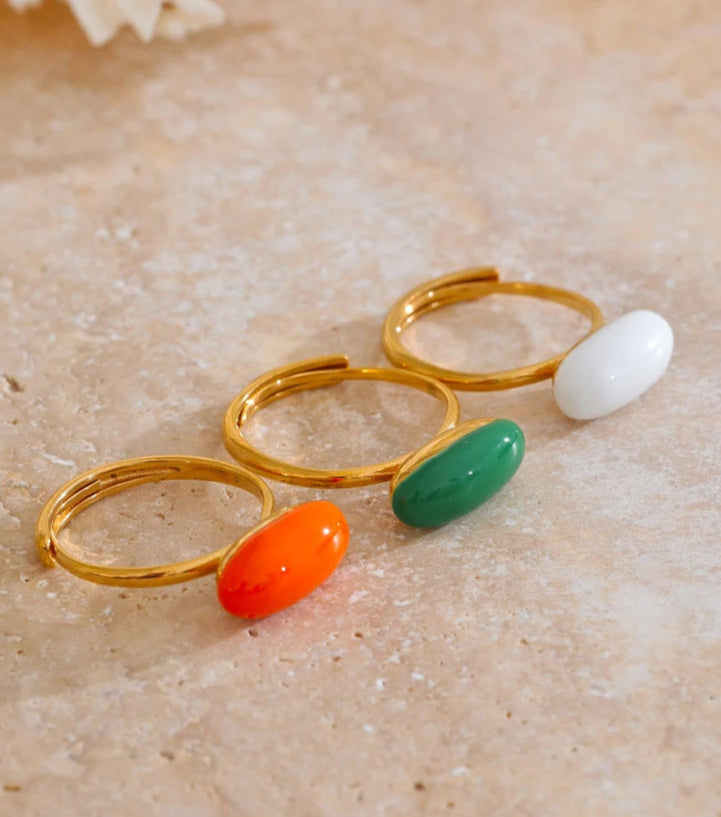 Anillo Jelly Gem Verde