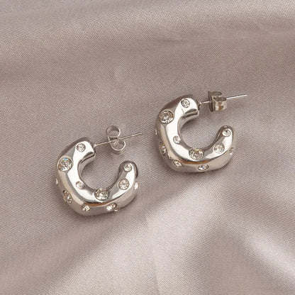 Pendientes Marimar plateados