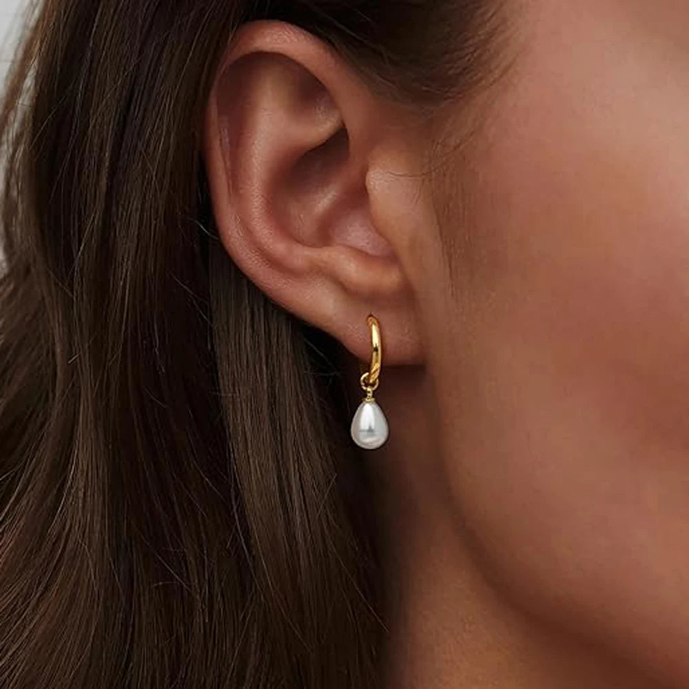 Pendientes Perla de agua dulce - Oro
