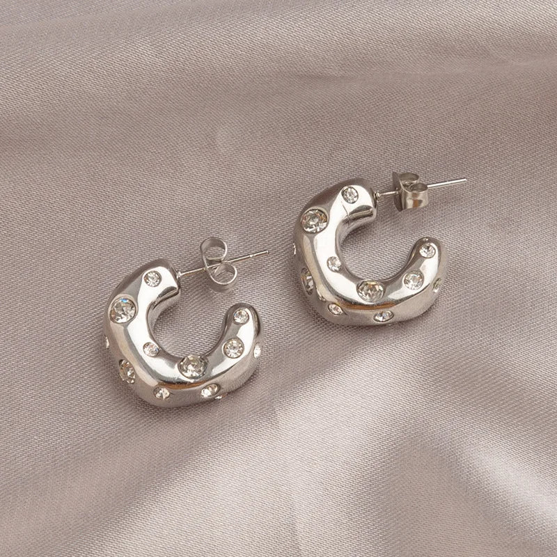 Pendientes Marimar plateados