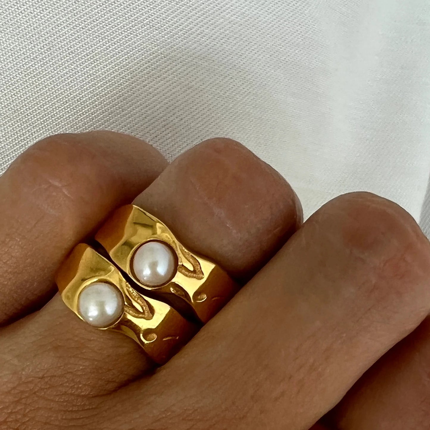 Anillo Chunky Pearl