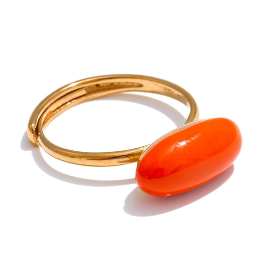 Anillo Jelly Gem Naranja